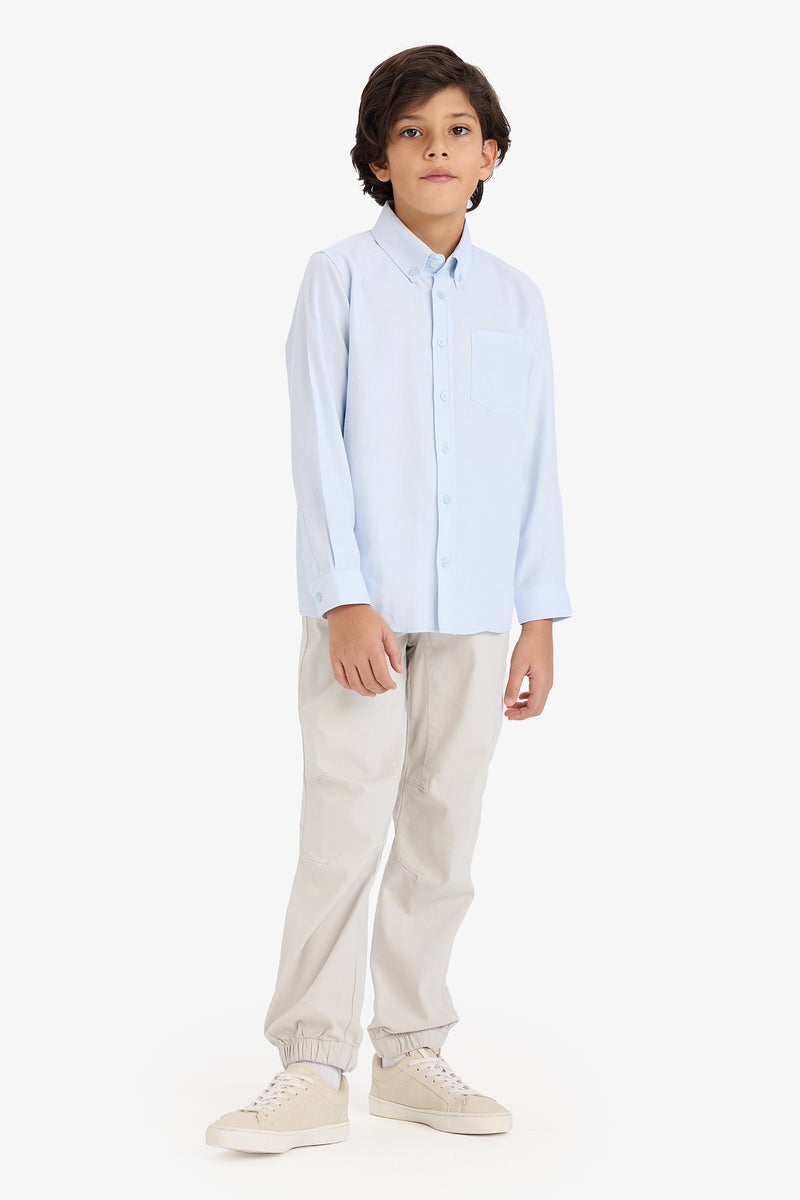 ديفاكتو قميص أكسفورد كم طويل أولادي - Image 2